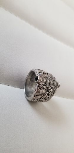 PEWTER MENS RING SIZE 8