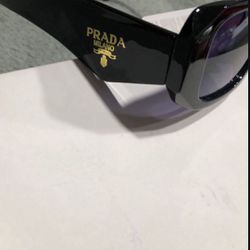 Black Rectangle Prada Sunglasses 