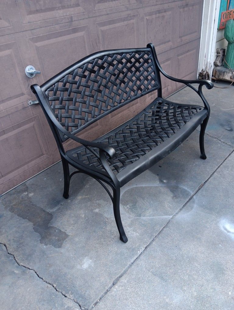 Cast Aluminum Outdoor Patio Bench