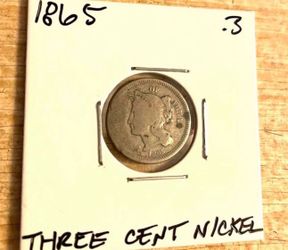 1865 Three Cent Nickel