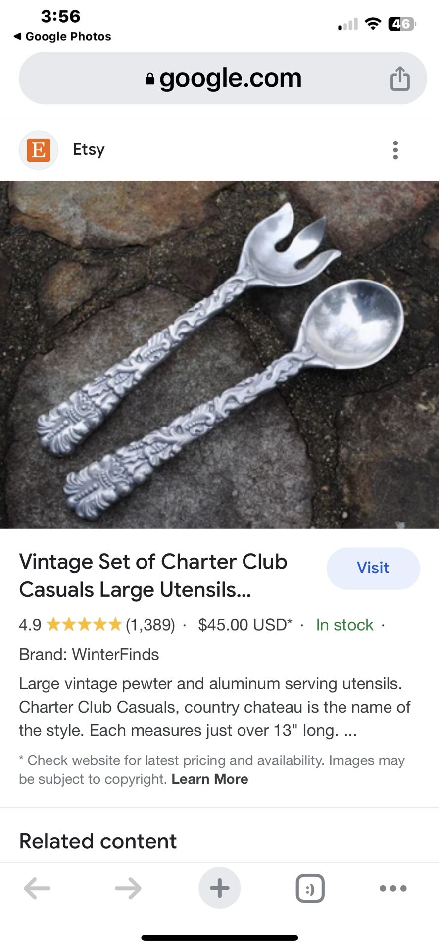 Vintage Spoon And Fork 
