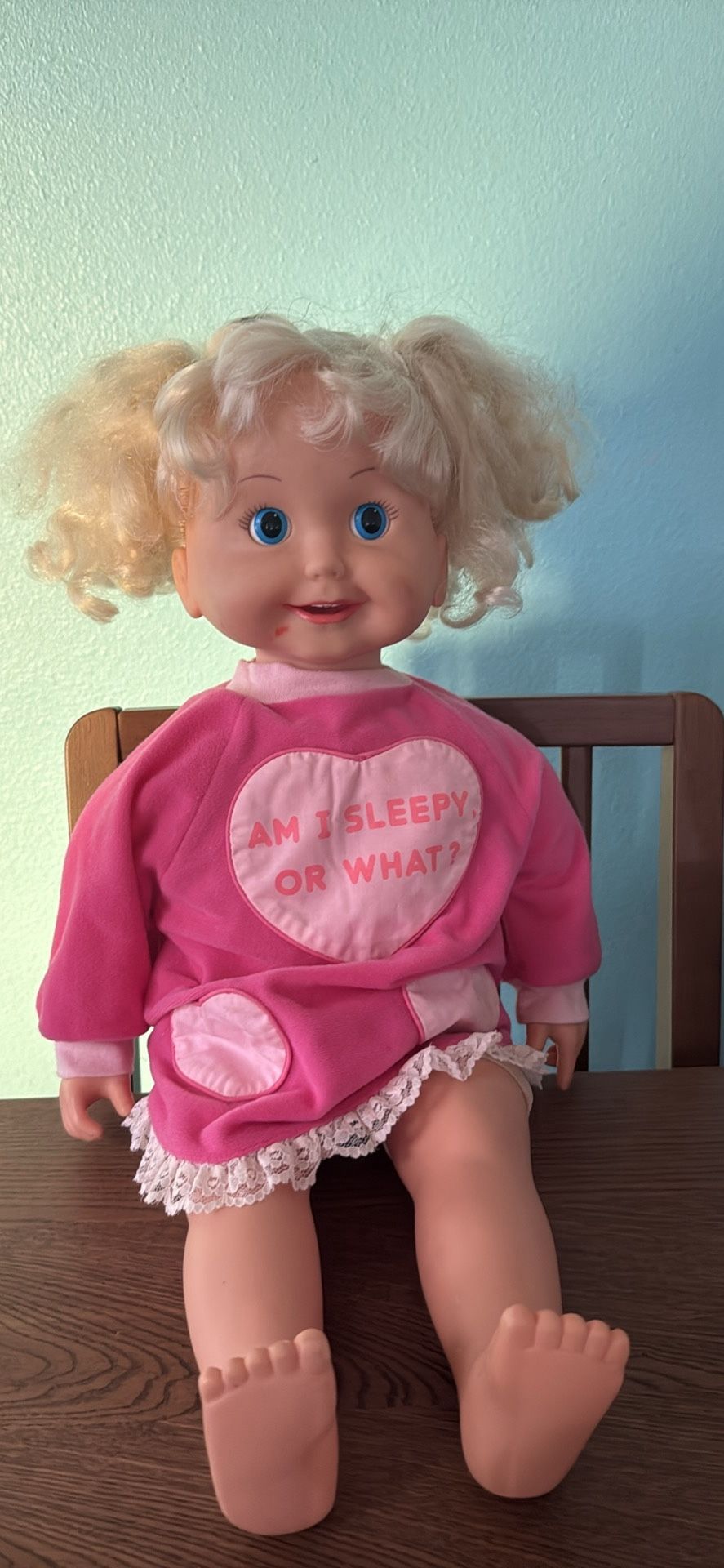 Vintage 1986 talking cricket doll. She does talk.