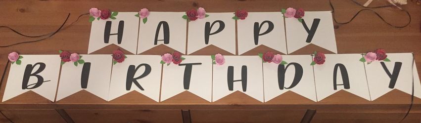 Flower Birthday Banner