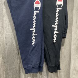 Champion Sweats YM Lot of 2 Sze Xl Boys Slim Joggers Sportycore Sweats Blk/Blu