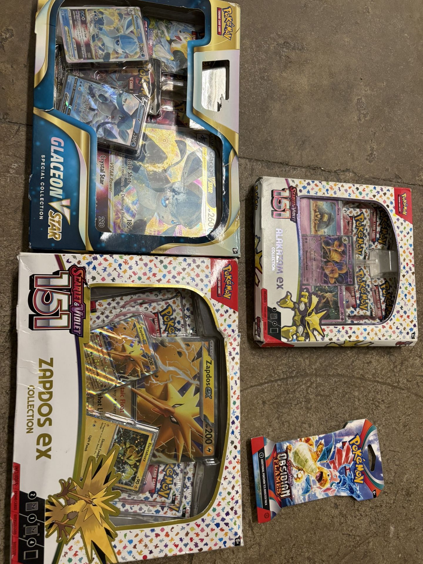 4 Pokémon card Set