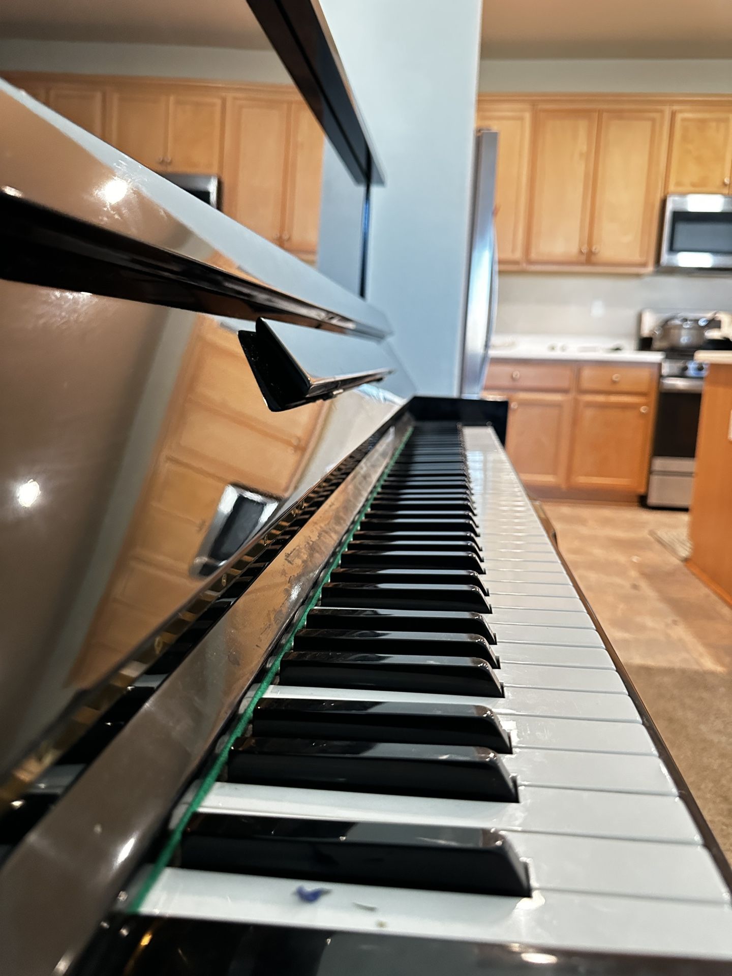 Sherman Clay Upright Piano + Bench – Timeless Black Beauty