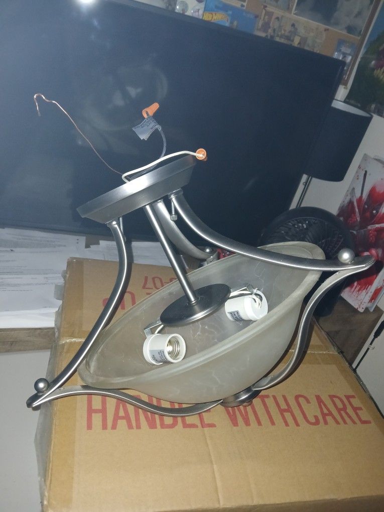 Portfolio Semi-Flush Mount Light Fixture