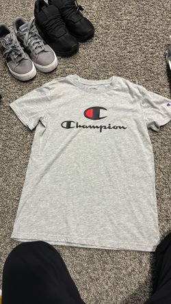 Champion Logo Graphic T-Shirt Gray