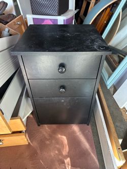 Night stand side table black