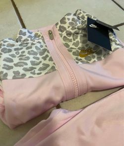 Girls Nike 2 piece cheetah /leopard jumpsuit windbreaker size 4T