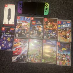 Nintendo switch with games 