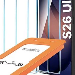3-Pack for Samsung Galaxy S26 Ultra Screen Protector Tempered Glass, 9H Glass for S26 Ultra Screen Protector 5G, [Fast Alignment Tool] [Bubble Free] [