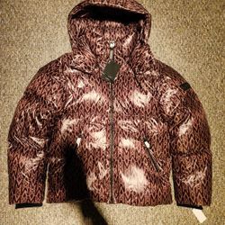 Mens Mackage Coat Sz 40 Large Brown Monogram