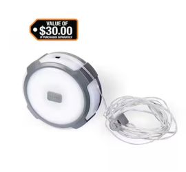 Defiant 250-Lumens 2-in 1 Multi-functional Rechargeable Utility light with String Light @Tools-868