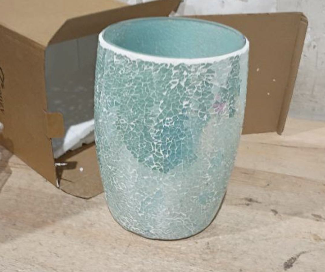 Escenzy mosaic glass trash can