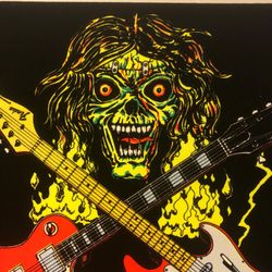 Vintage 1983 Heavy Metal II Blacklight Poster Scorpio 23”x35”