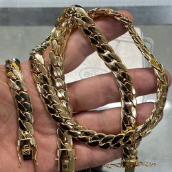 212 grams Miami Cuban necklace and bracelet🔥🔥