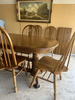 6 Chairs Dining Set 