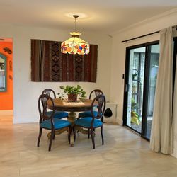 Gorgeous Antique Refinished Reupholstered Hepplewhite Dining Chairs Set of 4