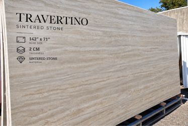 Travertino Sintered Stone Slab – 2CM – Luxury Travertine Look