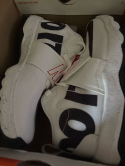 White High-Top Sneakers with Bold Lettering