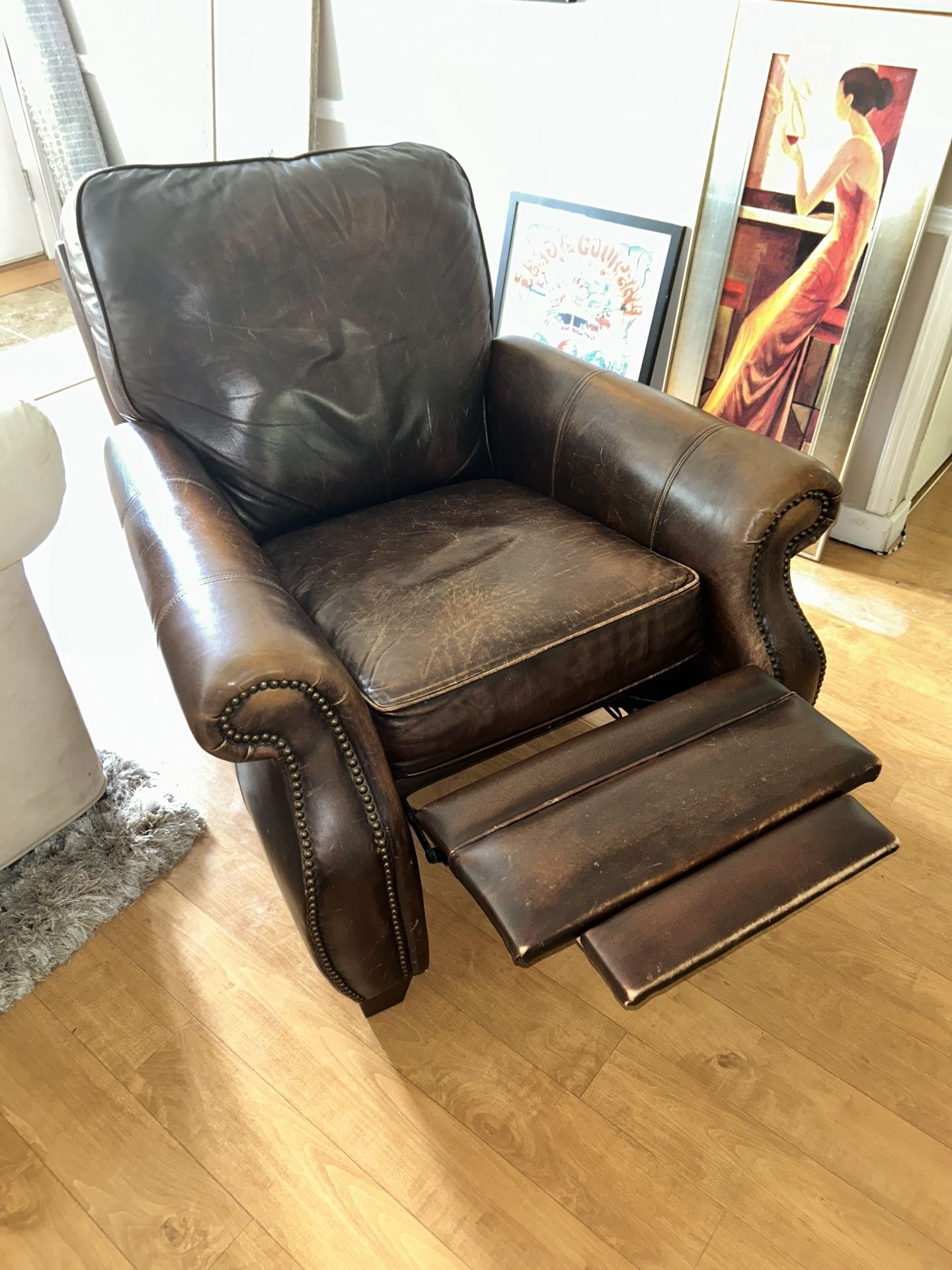 Leather Recliner Chair- Free