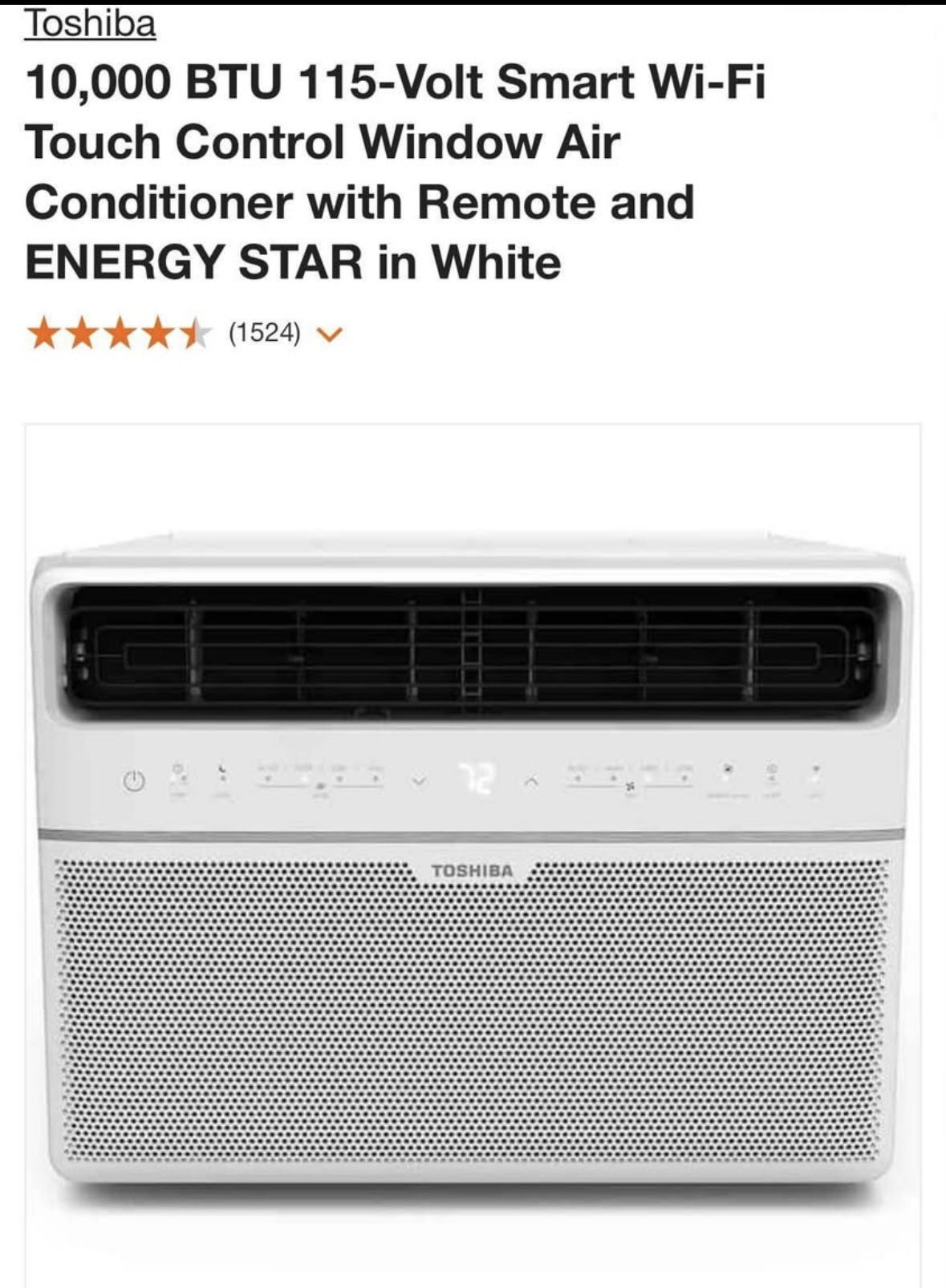Toshiba 10,000 BTU Window Air Conditioner