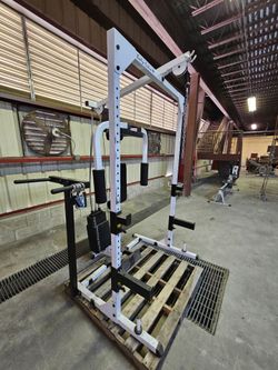 $300Body-Solid Half Rack with Cable Attachment