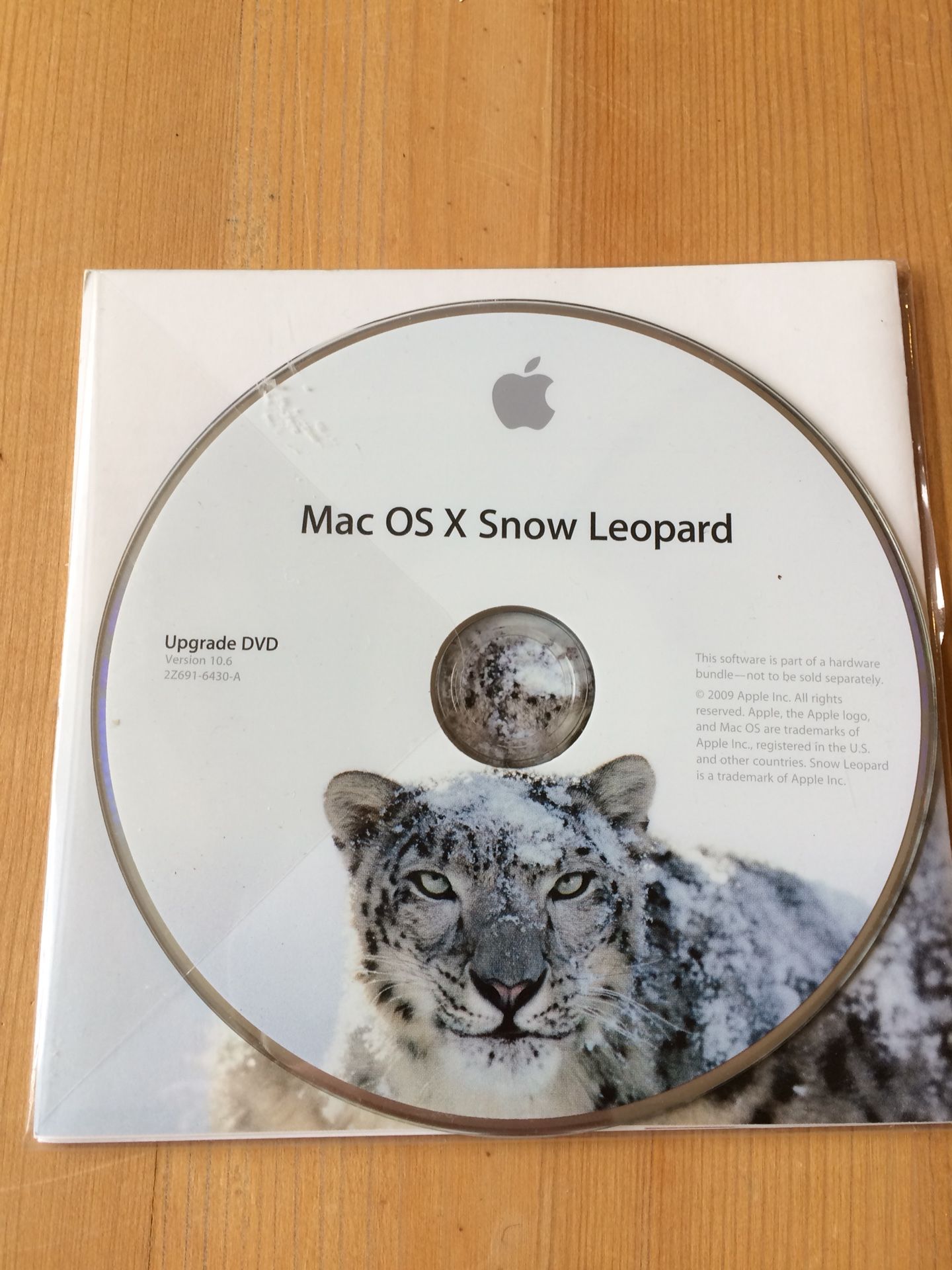 Mac OS X Snow Leopard upgrade DVD