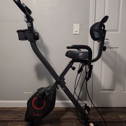 Sunny Health & Fitness Smart Folding X-Bike, Portable Compact Exercise Bike for Indoor Cycling