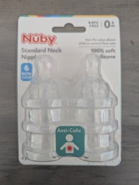 Clear Silicone No-Spill Bottle Nipples 6-Pack