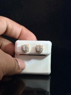 10k Gold Moissanite Earrings