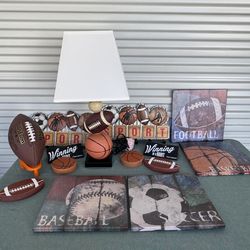 Sports Decor Lot - Model Home Decor