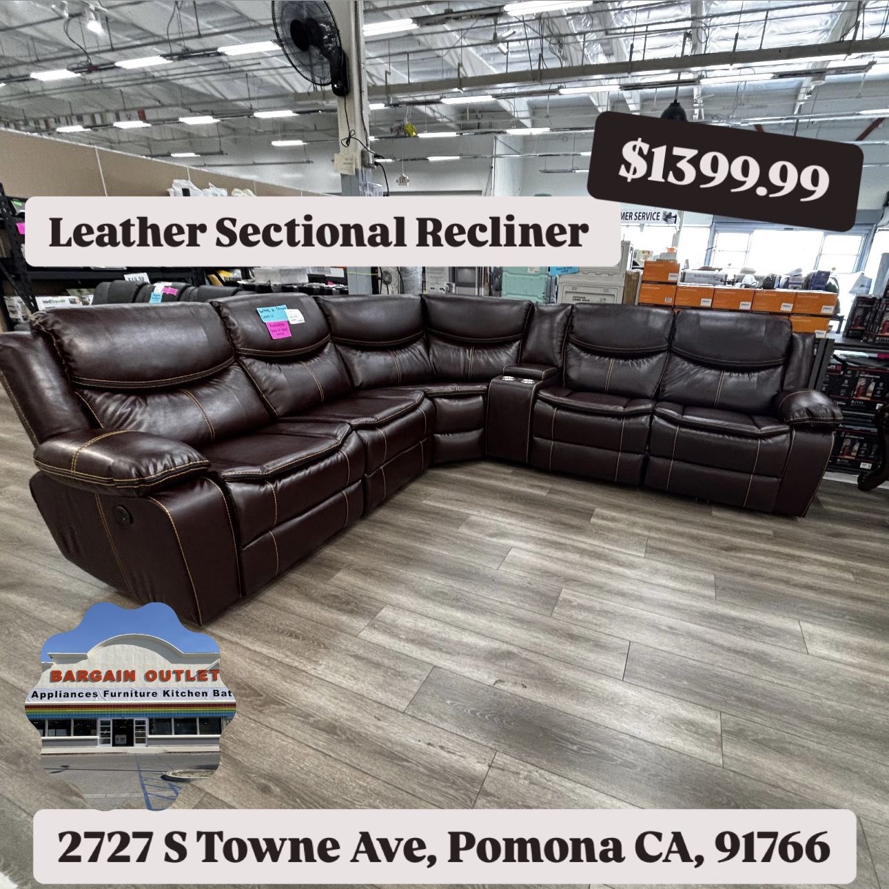 Leather Sectional Power Reclining