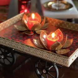 Beautiful Cart Candle Holder With Candles
