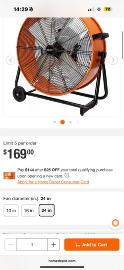 commercial electric industrs fans