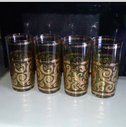 Set / 4 Mid Century Vintage CULVER Highball Glasses