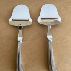 2 Stainless Steel Cheese Planes / Cheese Knives