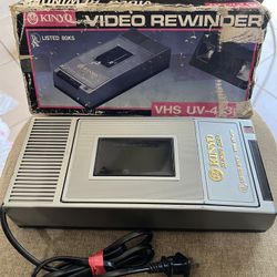 Kinyo VHS VCR Video Tape Rewinder UV-413 Vintage w/ Box
