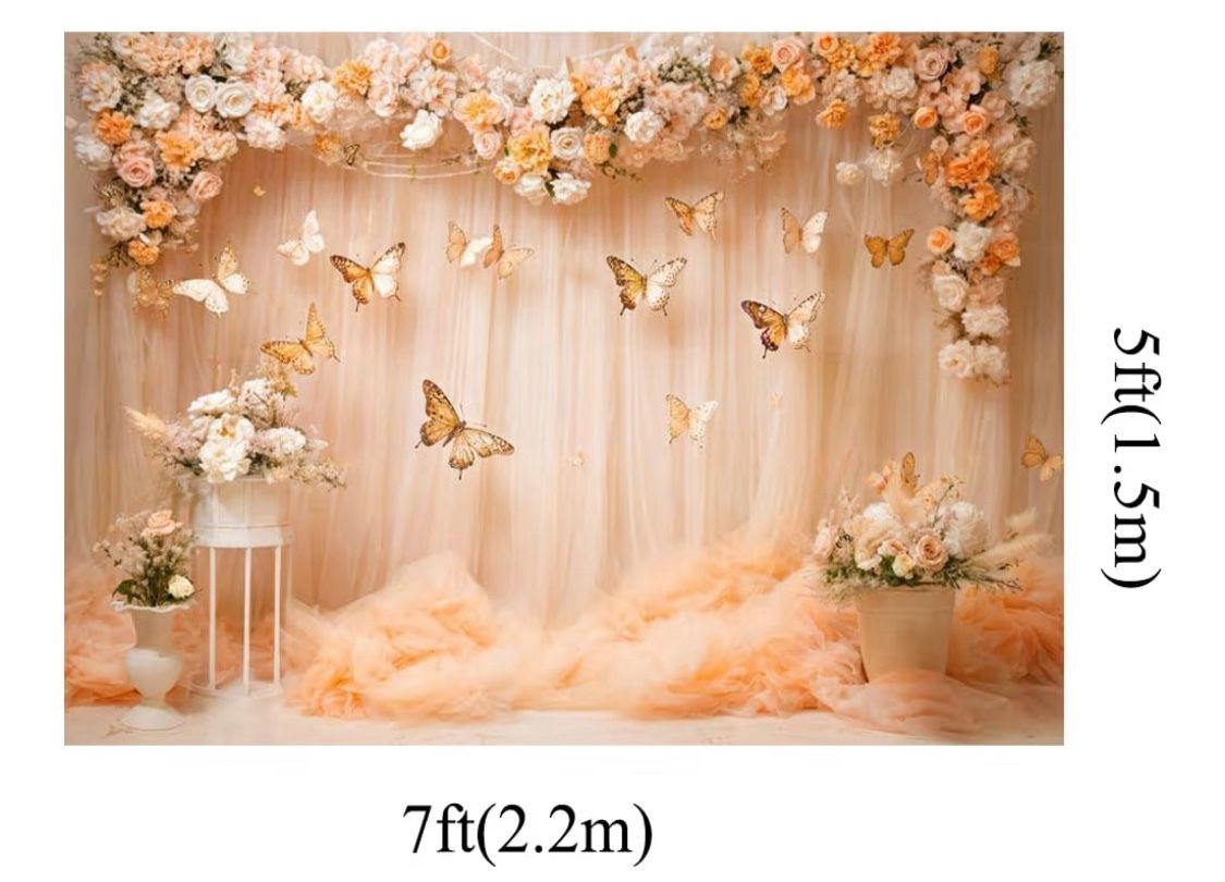 Kate Burnt Orange Picture Backdrop