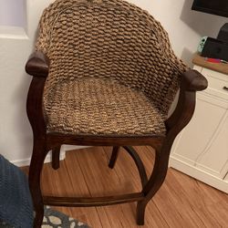 Whicker Brown Bar Stools 