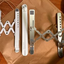 3 Laptop Stands for Desk Adjustable Laptop Riser Aluminum+ Silicone Foldable Portable Laptop Holder Notebook Stand for 10-15.6” Laptops,Tablet