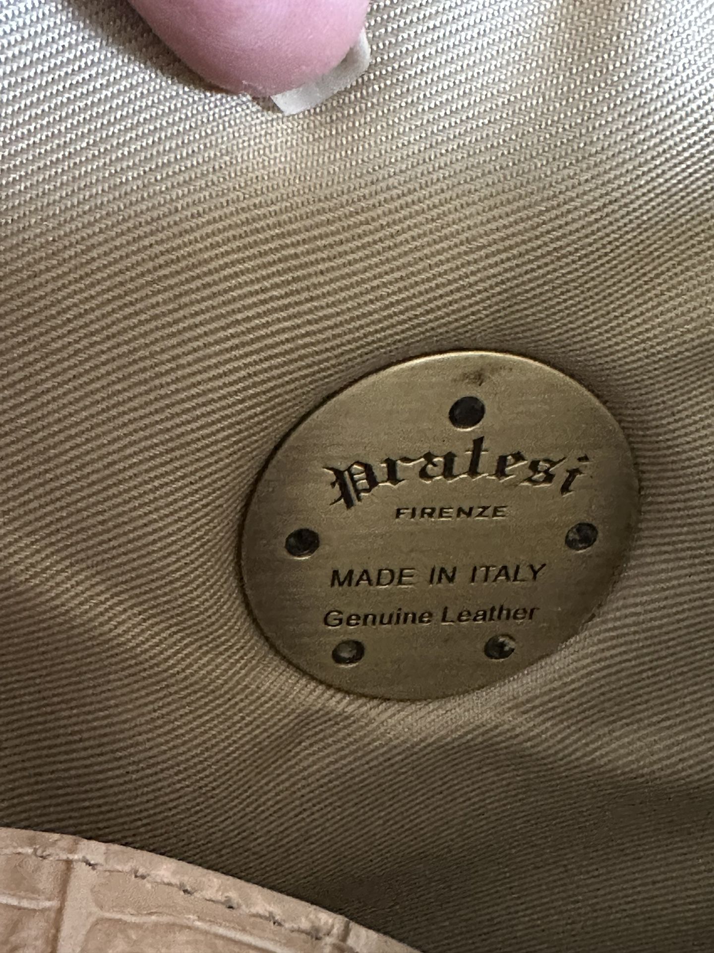 Genuine Leather Pratesi Firenze Crossbody/wristlet -made In Italy