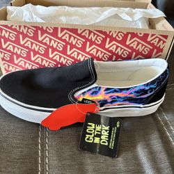 Vans Slip-On Electric Flame Black & White Shoes