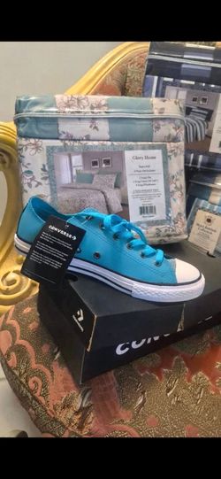 Lot of new sheets with tags and new Converse shoes, and some gently used items