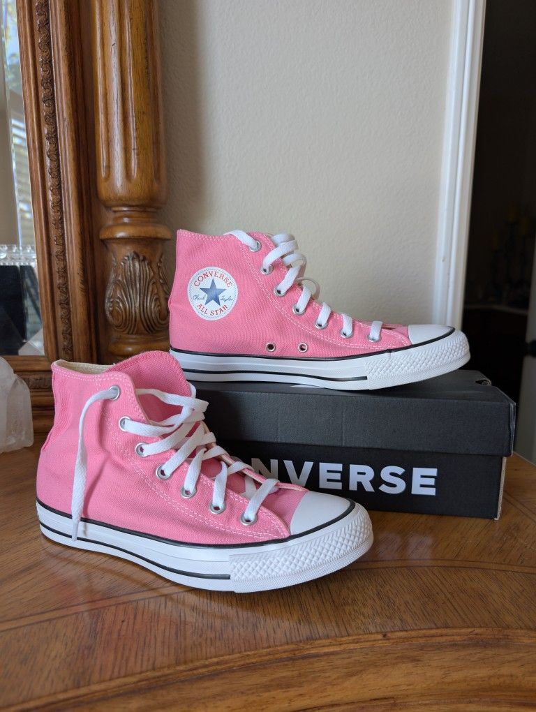 Converse Pink High top (Never Worn) Size 7.5 Women's
