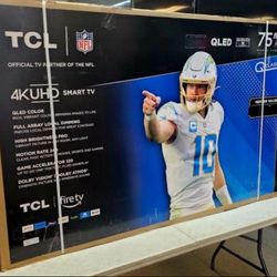 75 Tv $55 Down On Finacing Free Delivery 6 Month Warranty 75 TCL Smart 4k Qled Full Array Tv