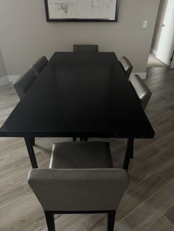 Restoration Hardware Black Marble Table