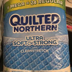 1pk for $6 FIRM! Quilted Northern Bath Tissue 352 2-ply sheets per roll. 6 rolls each pk. Pick up in Garland 75042 by appointment.