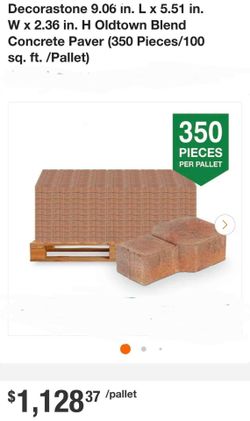 Pavestone
Decorastone 9.06 in. L x 5.51 in. W x 2.36 in. H Oldtown Blend Concrete Paver
